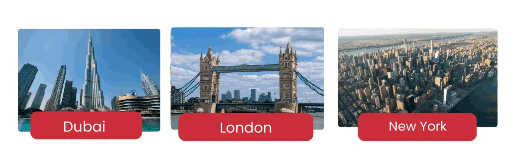 Dubai vs London and New York