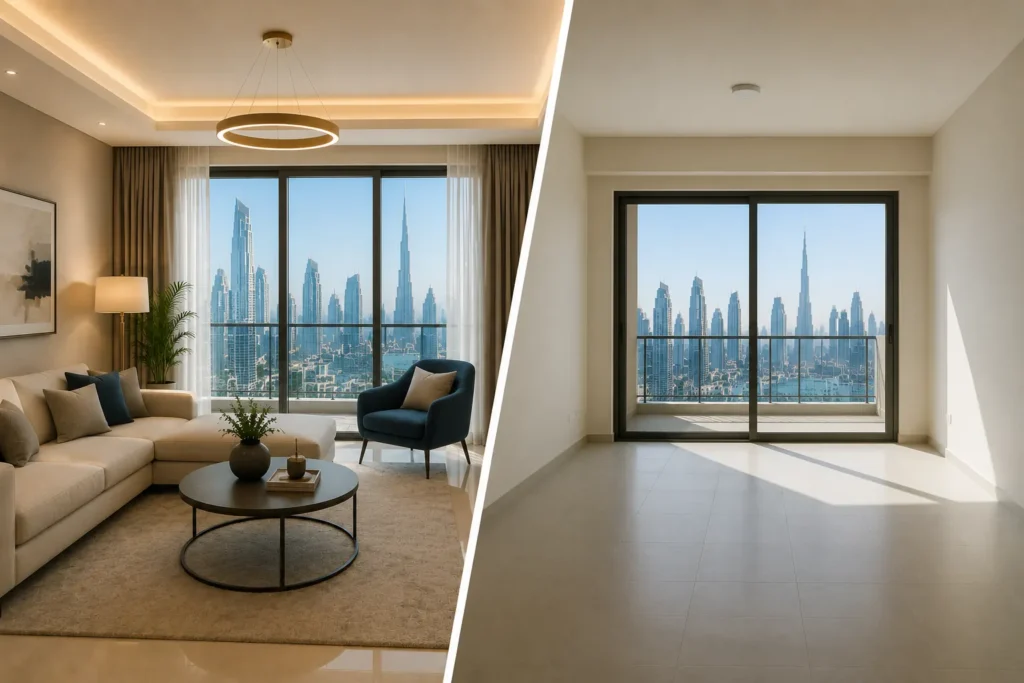 Furnished vs Unfurnished Apartments in Dubai